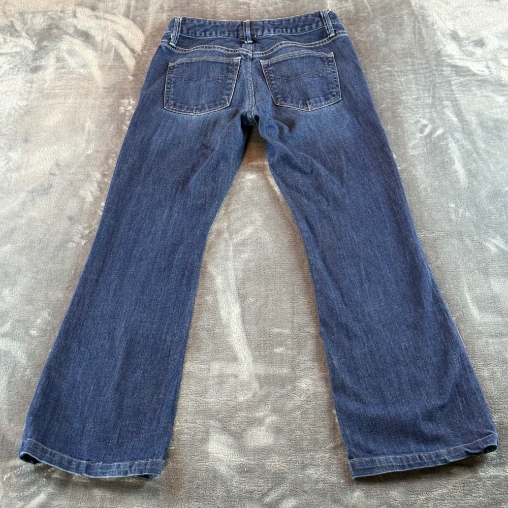 Gap 1969 Women's Jeans Long & Lean Flare Size 27/4 R  Mid Rise Dark Wash - Picture 4 of 9